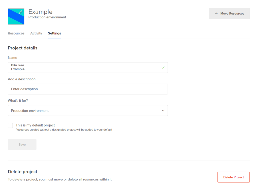 How to Remove a Project in Digitalocean